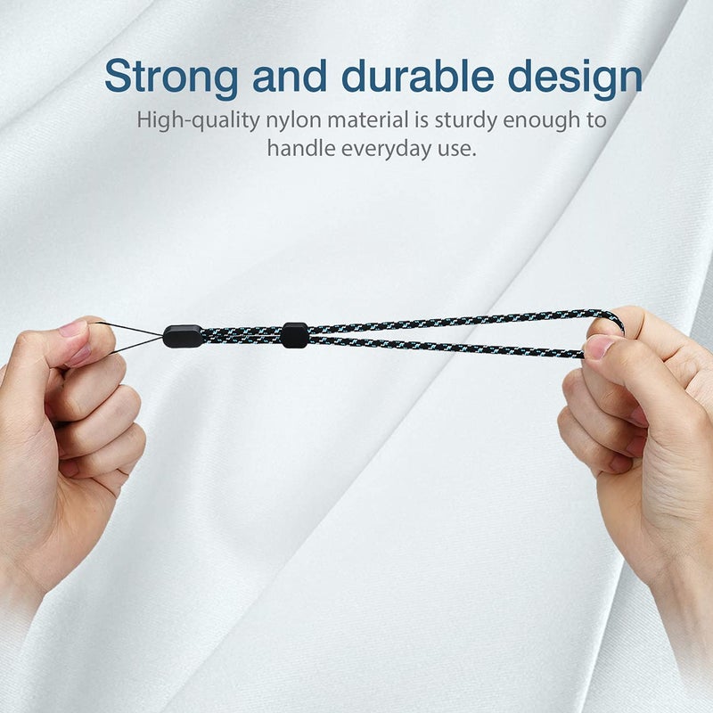 Hukado Hand Wrist Strap Lanyard  6 Pack 9.5inch Adjustable Nylon Wristlet Straps Keychain String for Cell Phone Case Holder  AirPods Pro 2 2022  Camera  Key  GoPro  USB Drive  Ski Glove (Multi-Color) - Image 3